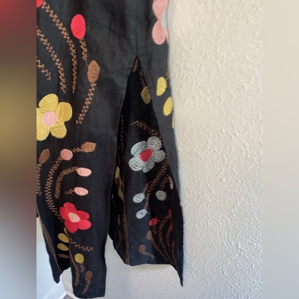 Johnny Was Joni Maxi Skirt with Colorful Floral Embroidery - Picture 4 of 5